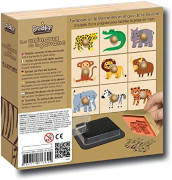 Dřevěná razítka s držákem Savana 9 ks