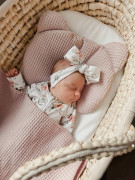 Waflová letní sada polštářku s přikrývkou Růžová Infantilo