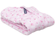 Letní spací pytel s nožičkami, bambus růžový zajíc
