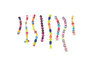 B.toys Spojovací korále a tvary Beauty Pops 50 ks fialové/tyrkysové