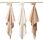 Mušelínové - super měkké plenky, 3 ks 70x70 cm Hnědá/Béžová