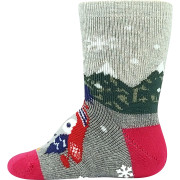 Ponožky kojenecké froté Huhik ABS růžové 