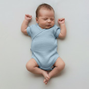 Zavinovací kojenecké body mušelín Modrá Baby Service