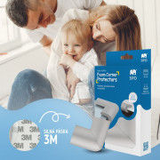 Ochrana rohů a hran skleněného nábytku šedá pěnová, sada 4 ks Sipo