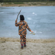 Dětská softshellová bunda Duo Slunečnice černá Esito