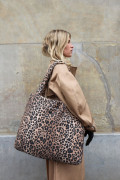 Cotton Mom Bag - přebalovací taška Brownl Leopard Studio Noos