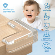 Ochrana rohů a hran transparentní L-profil sada 12ks Sipo