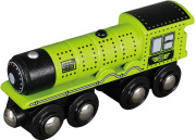 Dřevěná lokomotiva zelená