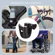 Držák na pití na kočárek Ultra, Black