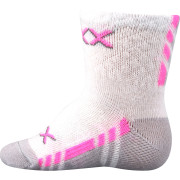 Ponožky kojenecké slabé Piusinek s bavlnou bílé dívčí (3 páry) vel. 18-20 (12-14)