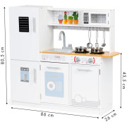 Dětská dřevěná kuchyňka s LED osvětlením a hrnci