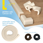 Ochranná páska pěnová pro ochranu hran a rohů nábytku 2 m Sipo