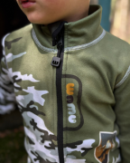 Fleecová mikina dětská Maskáč khaki Wamu