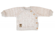 Rostoucí pletený svetřík a kalhoty s kapsou Hand Made Nature béžový Baby Nellys