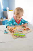 Dřevěné vkládací puzzle - dopravní prostředky Haba