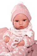 Realistická panenka miminko s celovinylovým tělem 42 cm Erika 50418 Antonio Juan