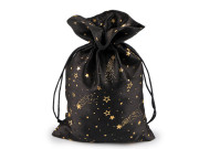 Vánoční dárkový pytlík hvězdy 20x30 cm