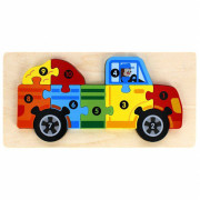 Dřevěné puzzle auto