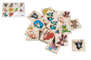 Pexeso Krtek společenská hra 24 dřevěných kamenů Detoa