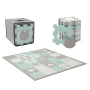 Podložka pěnová puzzle Luno Shapes KINDERKRAFT SELECT 185 x 165 cm Mint, 30 ks, Premium