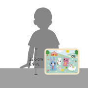 Dřevěné puzzle s hledáním rozdílů Farma 24 dílků Janod