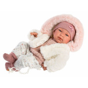 Realistická panenka miminko se zvuky a měkkým látkovým tělem Llorens