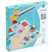 Vkládací puzzle Rybolov s kočičkou Djeco