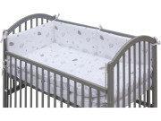 Dětská postýlka s kompletní výbavou, 120 x 60, šedá Krena Scarlett