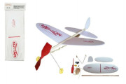 Letadlo Komár házecí model na gumu polystyren/dřevo 38x31 cm