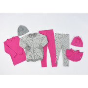 Legíny lesk - šedý melír šedý puntík