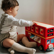 Dřevěný autobus se zvířátky Bigjigs Toys