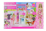 Barbie dům s panenkou a štěnětem herní set HCD48