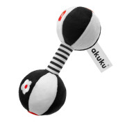 Dětská senzorická kontrastní hračka s chrastítkem Akuku Činka