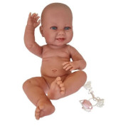 New born Holčička - realistická panenka miminko s celovinylovým tělem - 40 cm 