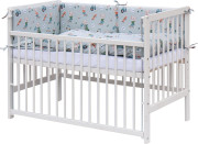 Dětská postýlka s kompletní výbavou Scarlett 120 x 60 cm Peko tyrkysová