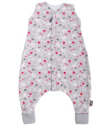 Letní spací pytel s nohavicemi bambus šedý rybičky