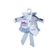 Obleček pro panenku velikosti 35 cm Llorens 5dílný modrý