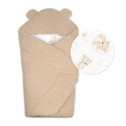 Beránková zavinovačka s kapucí bavlna/beránek Teddy