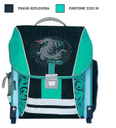 Školní batoh Dragon tyrkys Emipo