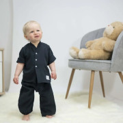 Dětské mušelínové kalhoty Luca Black Esito