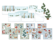 Sada se samolepkami Vánoční přání Little Dutch
