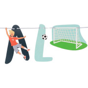 Baner závěsný "Happy Birthday It´s a Goal ", 1,5 m