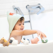 Dětská bavlněná osuška s kapucí 100x100 cm bonjourbébé