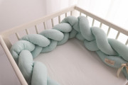 Mušelínový mantinel cop 200 cm Babymatex – chránič do postýlky Mint