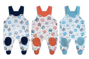Bavlněné polodupačky - lacláčky Medvídek Tm. modrá Baby Service Vel. 62