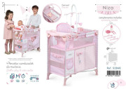 Skládací postýlka pro panenky s 5 funkčními doplňky Niza 2022 DeCuevas