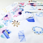 Polodupačky tenké TISK UV 50+ Outlast® moře 