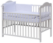 Dětská postýlka s kompletní výbavou Scarlett 120 x 60 cm - Měsíček - bílá