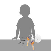 Dřevěné švihadlo pro děti Pes Applepop Janod