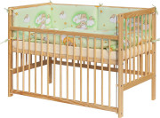 Dětská postýlka s kompletní výbavou 120 x 60 cm, mráček zelená Scarlett 